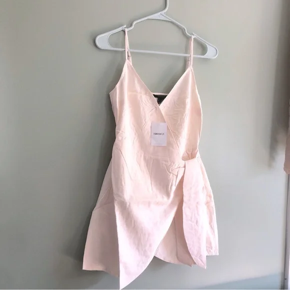 NWT - Forever 21 Cream Wrap Cami Mini Dress - Women’s Small - Picture 3 of 7